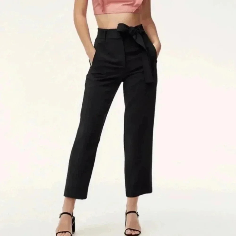 Wilfred tie front pant black